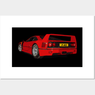 f40 rosso Posters and Art